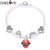 CHIELOYS Silver Color Mickey & Minnie Alloy Beads And Pendant Charm Brand Bracelet & Bangles For Women Jewelry Children Gift