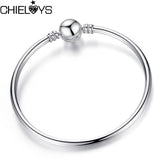 CHIELOYS Silver Color Mickey & Minnie Alloy Beads And Pendant Charm Brand Bracelet & Bangles For Women Jewelry Children Gift