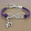 Gymnastics Gym Sports Heart Infinity Love Charm Bracelets Pink Blue Women Men Girl Boy Unisex Jewelry Gift 20 Colors to Choose