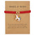 Make a Wish Animal Adjustable Horse Bracelets Bangle Silver Charms Women Girls Handmade Chain Message Card Jewelry