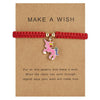 Make a Wish Animal Adjustable Horse Bracelets Bangle Silver Charms Women Girls Handmade Chain Message Card Jewelry