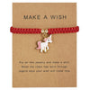 Make a Wish Animal Adjustable Horse Bracelets Bangle Silver Charms Women Girls Handmade Chain Message Card Jewelry